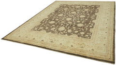 Tebriz Beige Classic Wool Cotton Handmade Rug 8'10'' x 11'6''