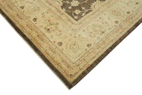 Tebriz Beige Classic Wool Cotton Handmade Rug 8'10'' x 11'6''