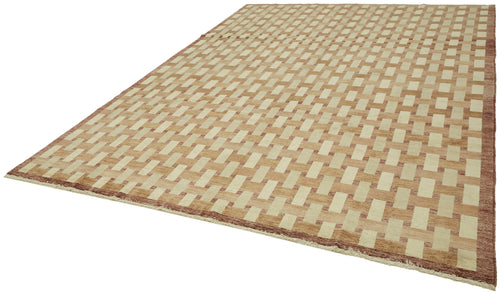 Tebriz Beige Classic Wool Cotton Handmade Rug 8'8'' x 11'8''