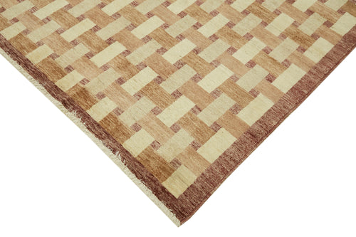 Tebriz Beige Classic Wool Cotton Handmade Rug 8'8'' x 11'8''