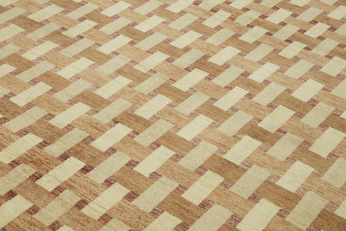 Tebriz Beige Classic Wool Cotton Handmade Rug 8'8'' x 11'8''