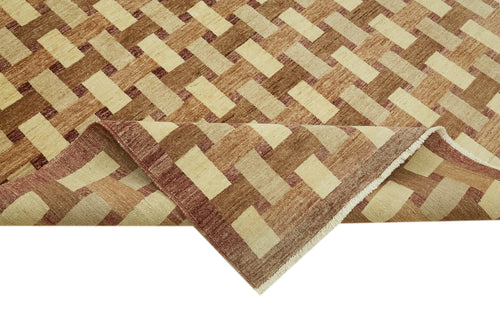 Tebriz Beige Classic Wool Cotton Handmade Rug 8'8'' x 11'8''