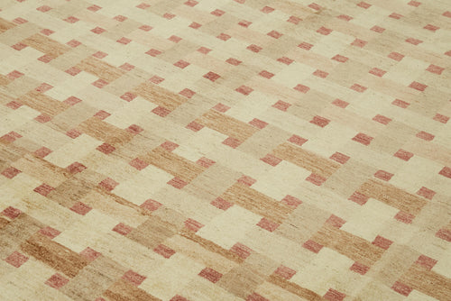 Tebriz Beige Classic Wool Cotton Handmade Rug 9'0'' x 11'7''