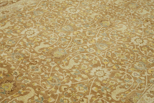 Tebriz Beige Classic Wool Cotton Handmade Rug 8'5'' x 11'5''