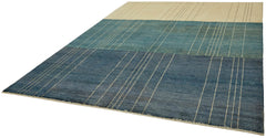 Tebriz Blue Classic Wool Cotton Handmade Rug 8'10'' x 11'5''