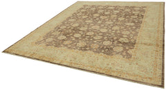 Tebriz Beige Classic Wool Cotton Handmade Rug 9'1'' x 10'9''