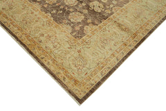 Tebriz Beige Classic Wool Cotton Handmade Rug 9'1'' x 10'9''