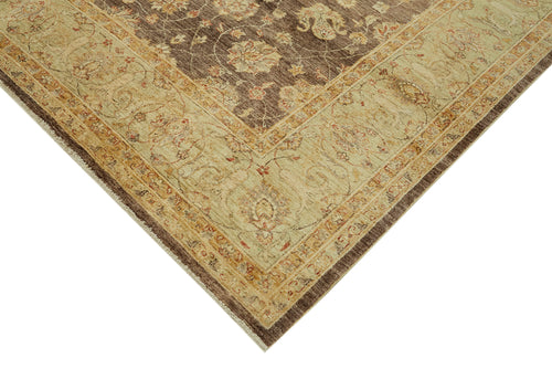 Tebriz Beige Classic Wool Cotton Handmade Rug 9'1'' x 10'9''