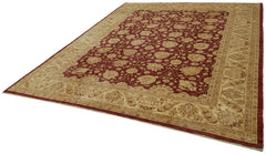 Tebriz Beige Classic Wool Cotton Handmade Rug 9'0'' x 11'6''