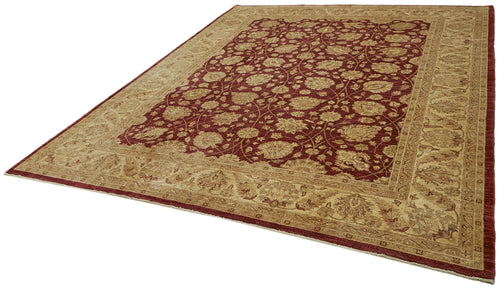 Tebriz Beige Classic Wool Cotton Handmade Rug 9'0'' x 11'6''