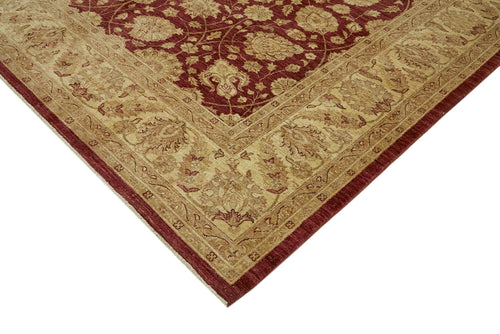Tebriz Beige Classic Wool Cotton Handmade Rug 9'0'' x 11'6''