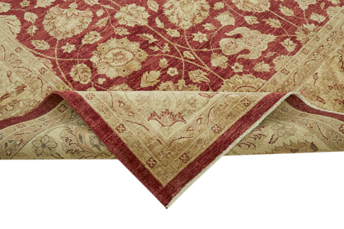 Tebriz Beige Classic Wool Cotton Handmade Rug 9'0'' x 11'6''