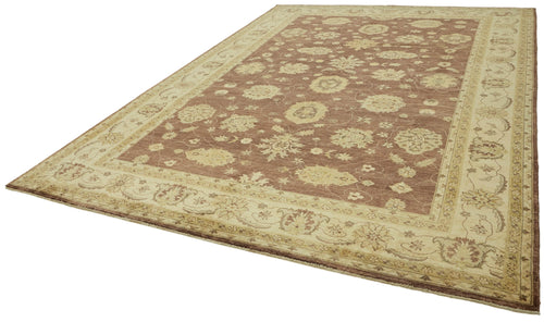 Tebriz Beige Classic Wool Cotton Handmade Rug 9'0'' x 12'6''