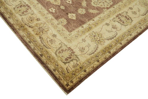 Tebriz Beige Classic Wool Cotton Handmade Rug 9'0'' x 12'6''