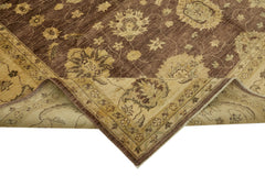 Tebriz Beige Classic Wool Cotton Handmade Rug 9'0'' x 12'6''