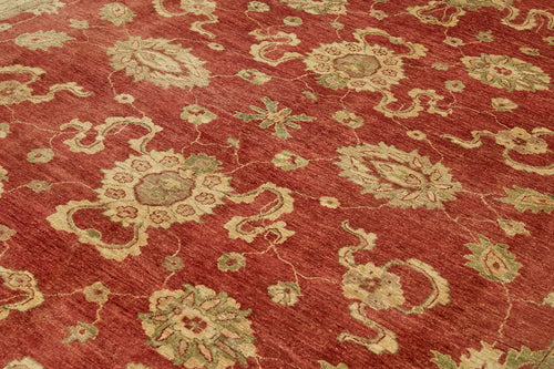 Tebriz Beige Classic Wool Cotton Handmade Rug 9'3'' x 11'10''