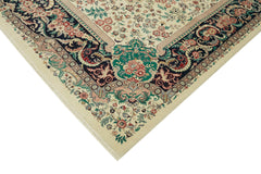 Tebriz Beige Classic Wool Cotton Handmade Rug 9'1'' x 12'0''