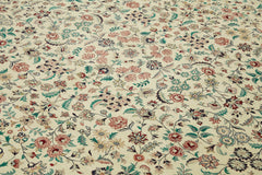 Tebriz Beige Classic Wool Cotton Handmade Rug 9'1'' x 12'0''