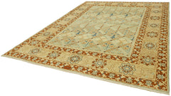 Tebriz Beige Classic Wool Cotton Handmade Rug 9'2'' x 11'10''