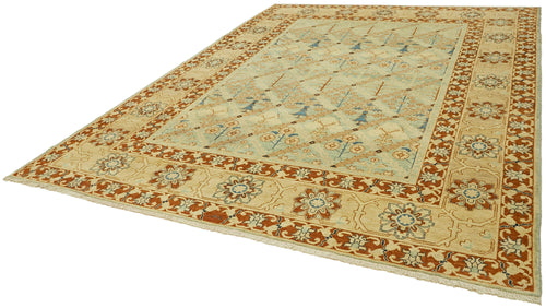 Tebriz Beige Classic Wool Cotton Handmade Rug 9'2'' x 11'10''