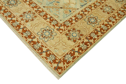 Tebriz Beige Classic Wool Cotton Handmade Rug 9'2'' x 11'10''