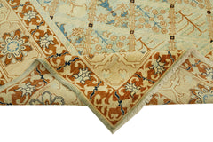 Tebriz Beige Classic Wool Cotton Handmade Rug 9'2'' x 11'10''