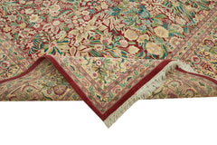 Tebriz Beige Classic Wool Cotton Handmade Rug 8'11'' x 12'0''