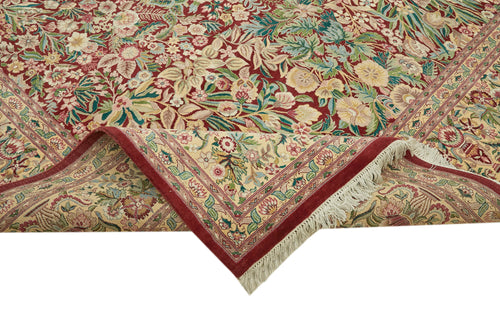 Tebriz Beige Classic Wool Cotton Handmade Rug 8'11'' x 12'0''