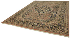 Tebriz Beige Classic Wool Cotton Handmade Rug 9'1'' x 12'0''