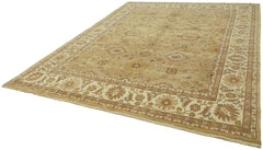 Tebriz Beige Classic Wool Cotton Handmade Rug 8'11'' x 12'2''