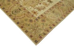 Tebriz Beige Classic Wool Cotton Handmade Rug 8'11'' x 11'9''