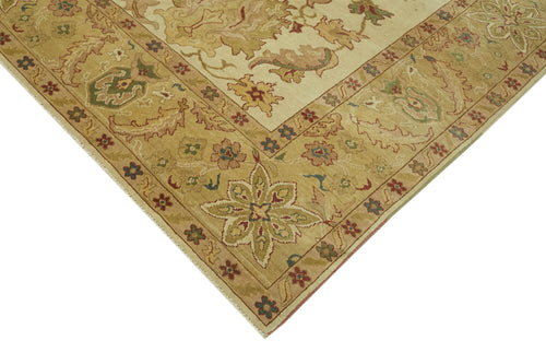 Tebriz Beige Classic Wool Cotton Handmade Rug 8'11'' x 11'9''