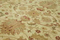 Tebriz Beige Classic Wool Cotton Handmade Rug 8'11'' x 11'9''