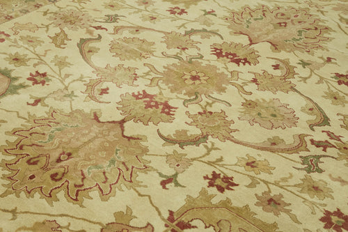 Tebriz Beige Classic Wool Cotton Handmade Rug 8'11'' x 11'9''