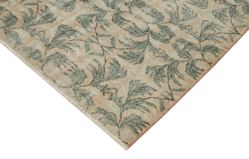 Vintage Beige Vintage Wool Cotton Handmade Rug 6'3'' x 9'1''