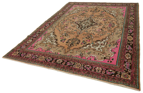 Persian Beige Classic Wool Cotton Handmade Rug 7'0'' x 10'4''