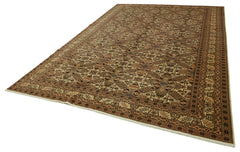 Persian Beige Classic Wool Cotton Handmade Rug 8'7'' x 13'1''