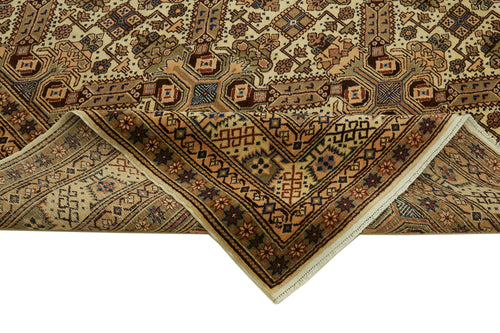 Persian Beige Classic Wool Cotton Handmade Rug 8'7'' x 13'1''