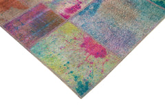 Kirk Yama Pink Patchwork Cotton Wool Handmade Area Rug 8'0'' x 9'11''