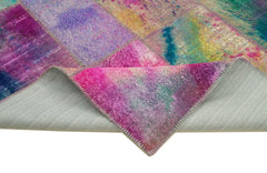 Kirk Yama Pink Patchwork Cotton Wool Handmade Area Rug 8'0'' x 9'11''