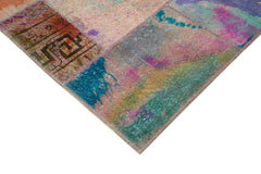 Kirk Yama Pink Patchwork Cotton Wool Handmade Area Rug 8'2'' x 9'10''