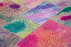 Kirk Yama Pink Patchwork Cotton Wool Handmade Area Rug 8'2'' x 9'10''