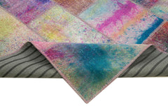 Kirk Yama Pink Patchwork Cotton Wool Handmade Area Rug 8'1'' x 9'9''