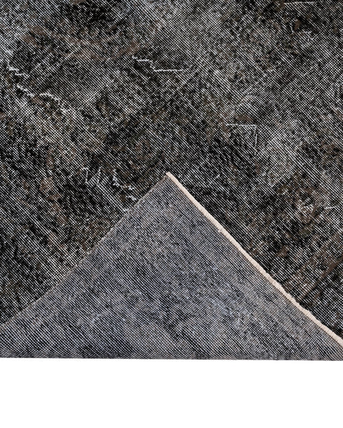 Handmade Wool Rug - Vintage Black Cotton Blend 6'4" x 9'10" Anatolian Carpet