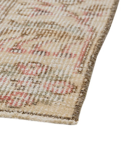 Handmade Wool Rug - Vintage Red Frame 6'3"x9'7" Classic Cotton Blend Carpet