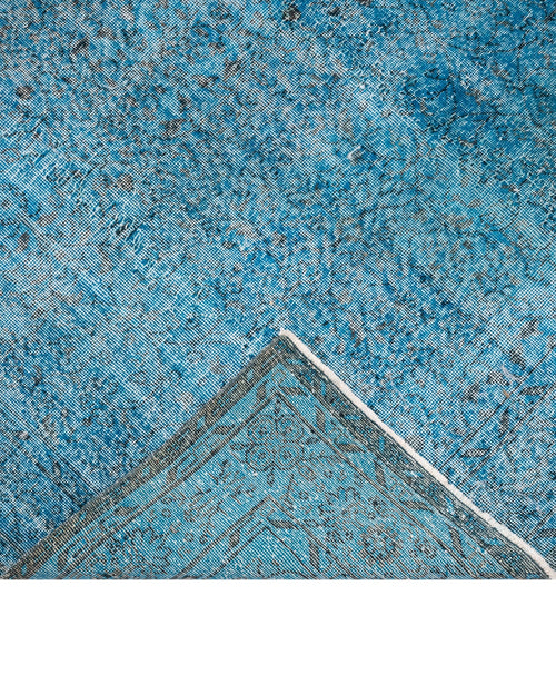 Handmade Wool Rug - Vintage Blue Medallion 6x9 Cotton Wool Carpet for Home