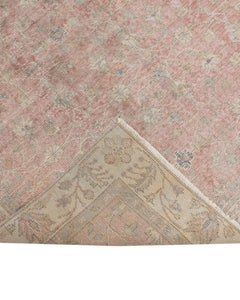 Handmade Wool Rug – Vintage Red Floral 10x6 Feet Cotton Wool Blend Carpet