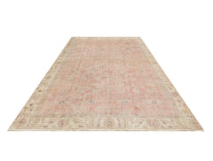 Handmade Wool Rug – Vintage Red Floral 10x6 Feet Cotton Wool Blend Carpet