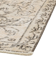 Handmade Wool Rug - Vintage Green Medallion 6'5" x 9'11" Cotton Blend Carpet