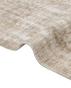 Vintage Wool Rug – Handmade Brown Cotton Area Rug 5'10" x 10'0" | Anatolian Woven Carpet